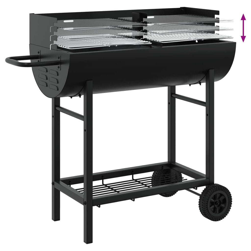 Kolgrill 96,5 X 42,5 X 88,5 Cm Svart