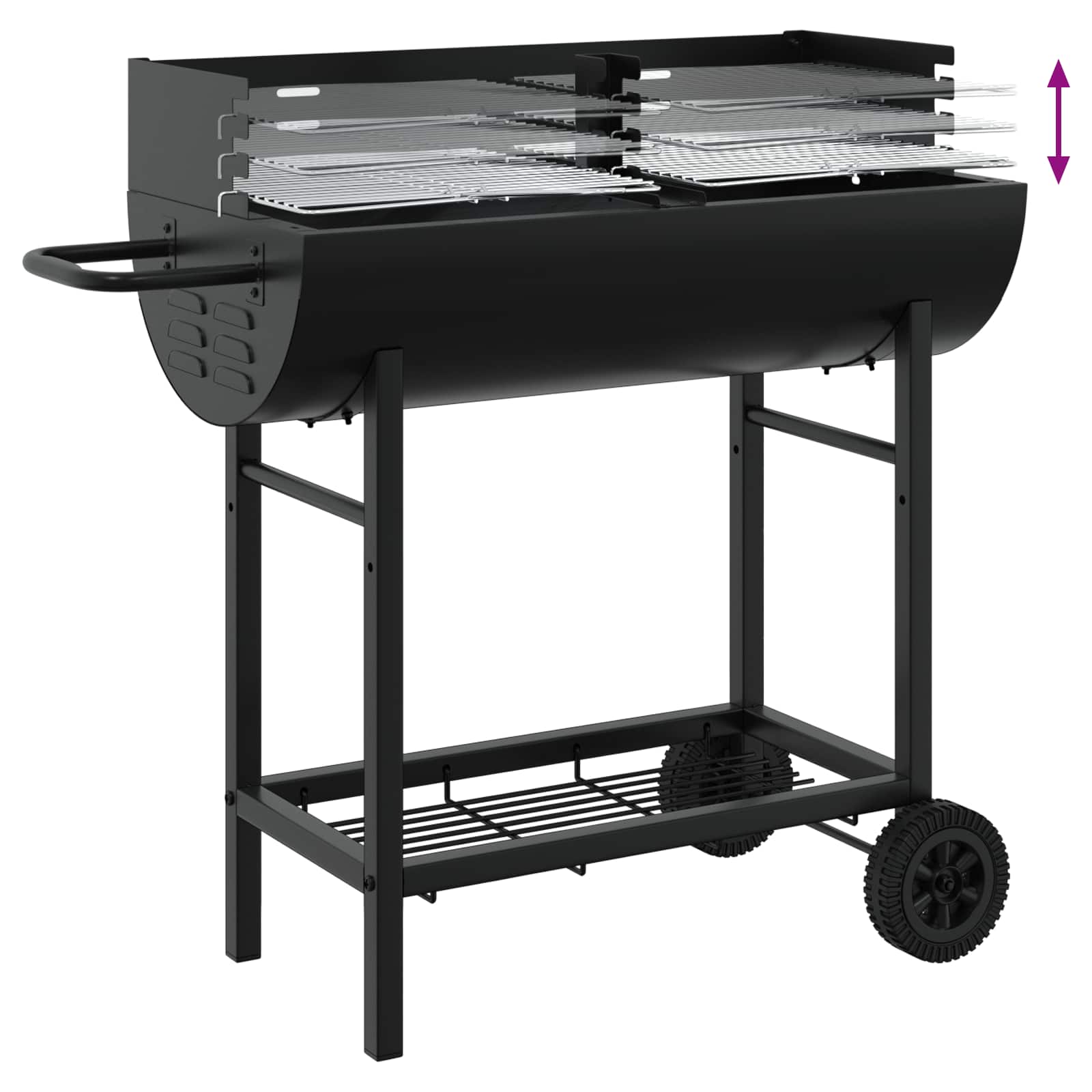 Kolgrill 96,5 X 42,5 X 88,5 Cm Svart