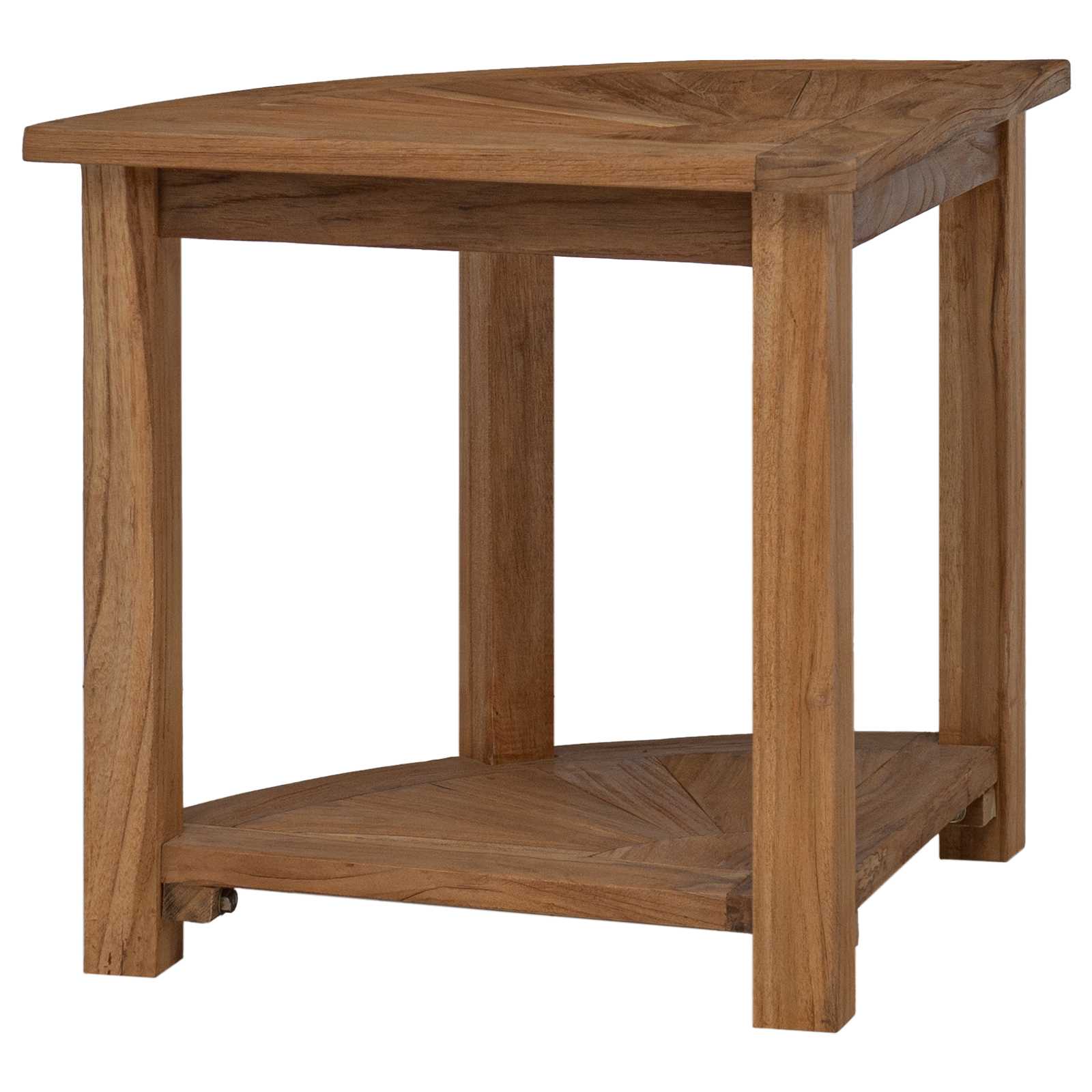 Badrum Sidobord Naturlig 45 X 45 X 46 Cm Massivt Teakträ