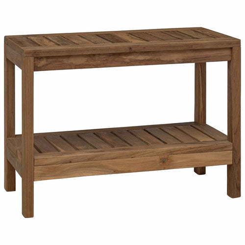 Badrums Sidobord Naturlig 60 X 30 X 45 Cm Massivt Teakträ