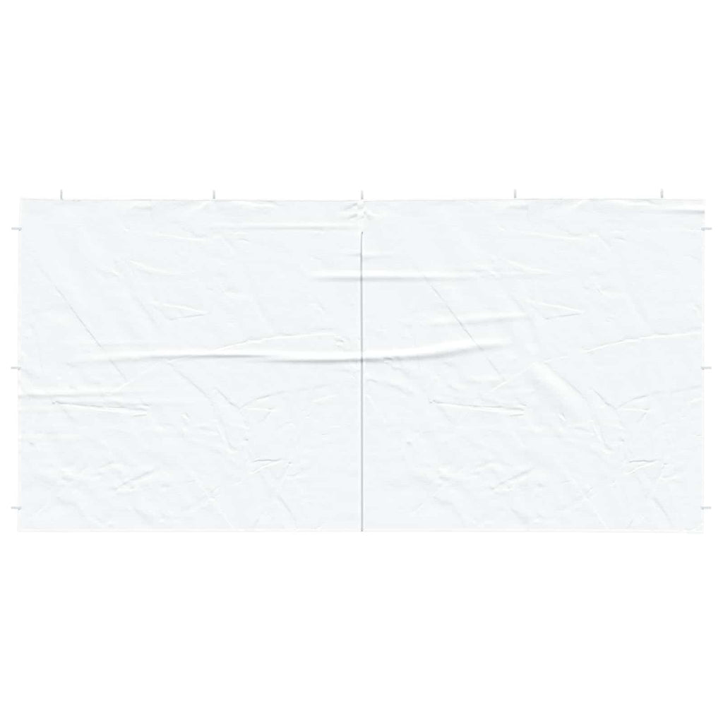 Partytältvägg 2 Pcs Vit 400 X 195 Cm Pe Och Stål