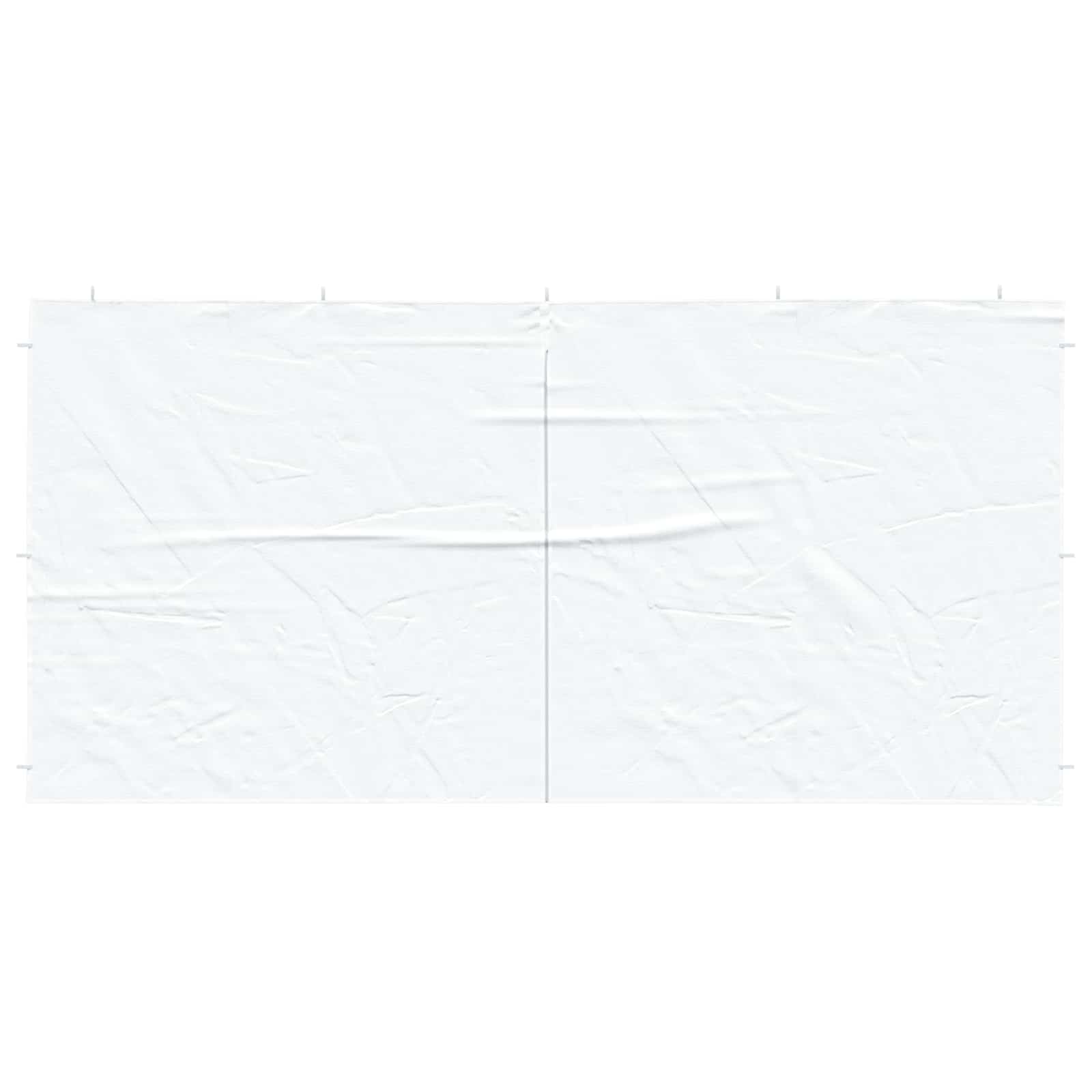 Partytältvägg 2 Pcs Vit 400 X 195 Cm Pe Och Stål