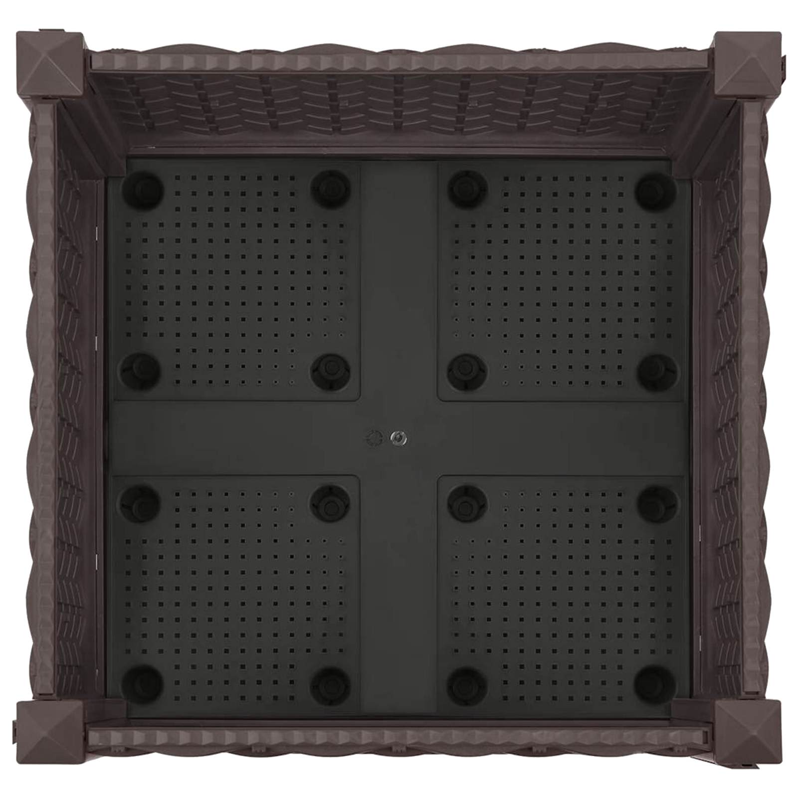 Trädgårdsplanterare Med Hjul Brun 40 X 40 X 29 Cm Pp