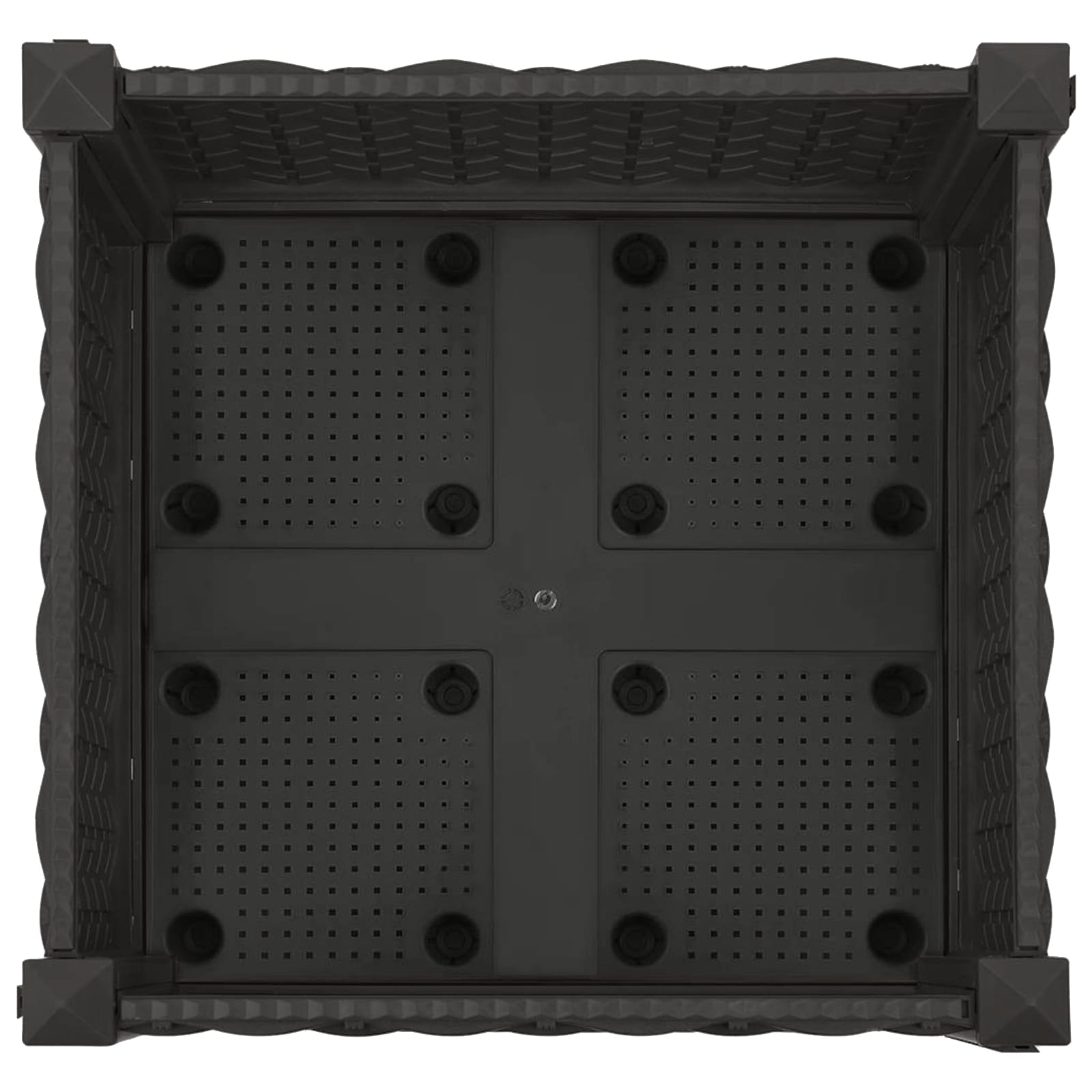 Trädgårdsplanterare Med Hjul Svart 40 X 40 X 29 Cm Pp