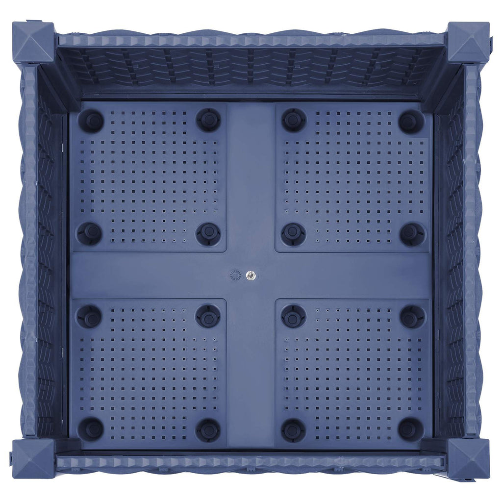 Trädgårdsplanterare Med Hjul Blå Grå 40 X 40 X 33 Cm Pp