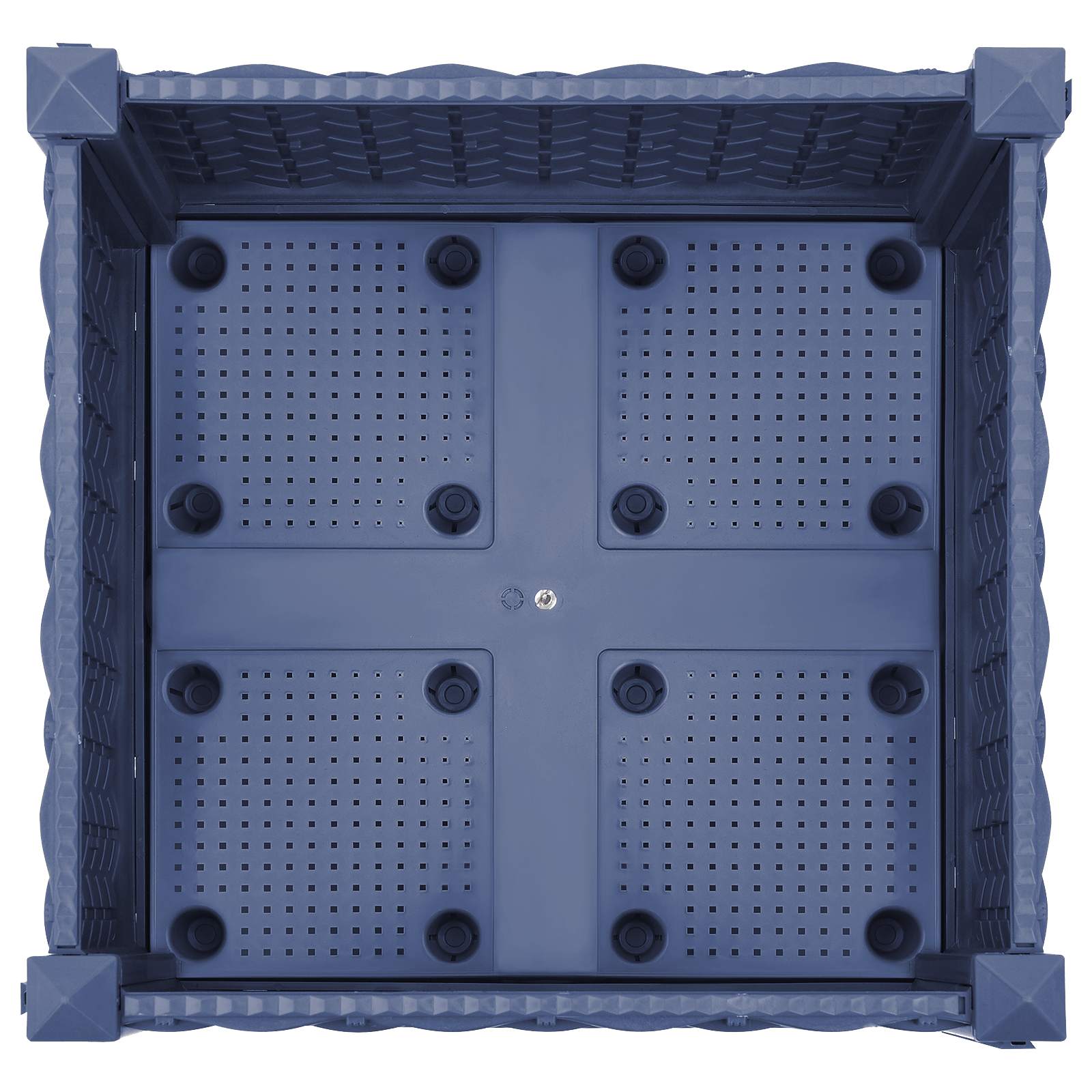Trädgårdsplanterare Med Hjul Blå Grå 40 X 40 X 33 Cm Pp