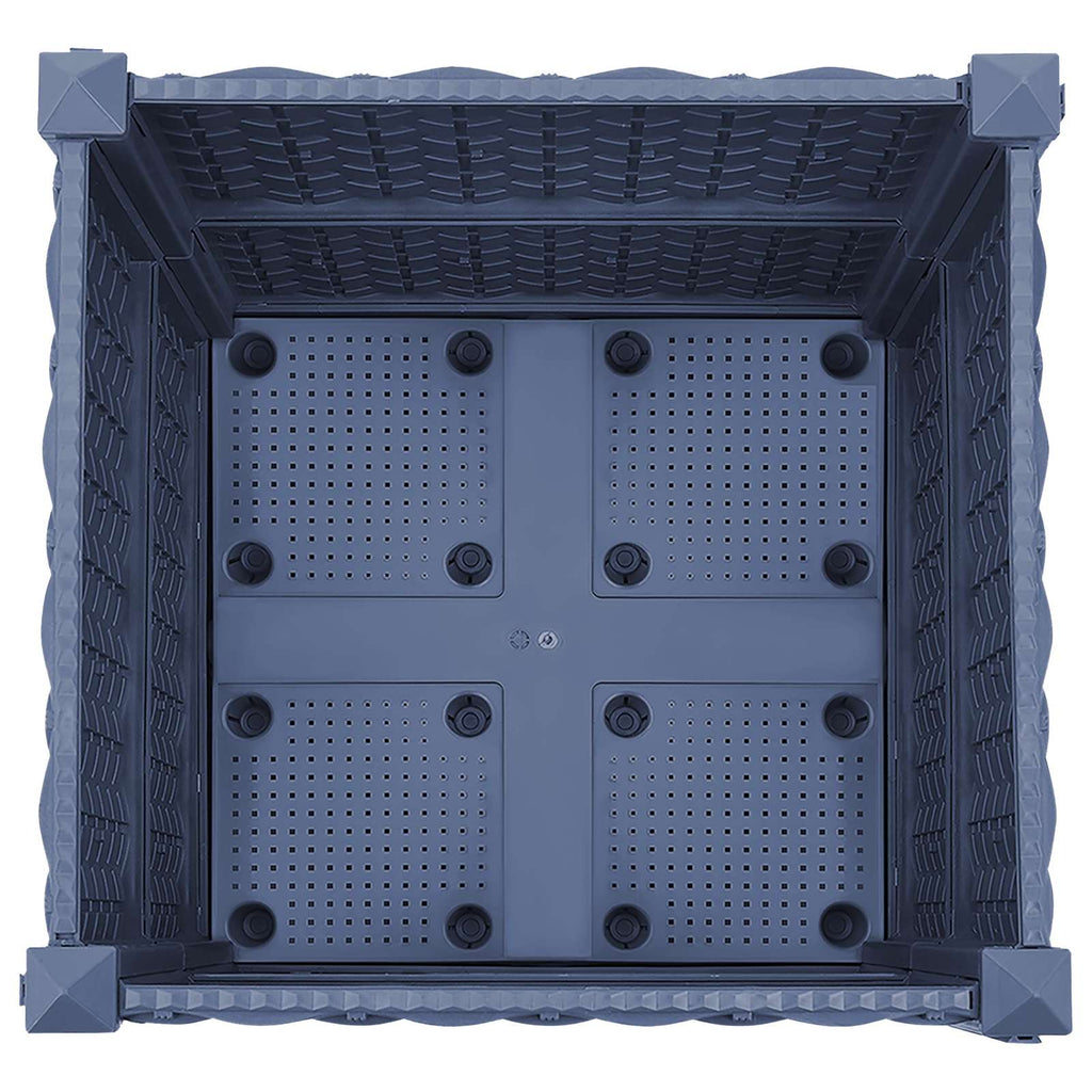Trädgårdsplanterare Med Hjul Blå Grå 40 X 40 X 48 Cm Pp