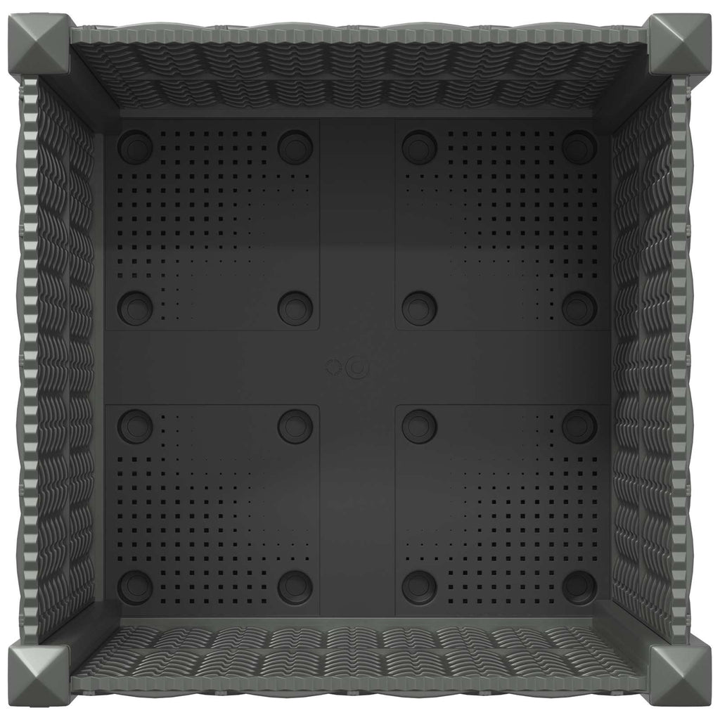 Trädgårdsplanterare Med Hjul Ljusgrå 40 X 40 X 48 Cm Pp