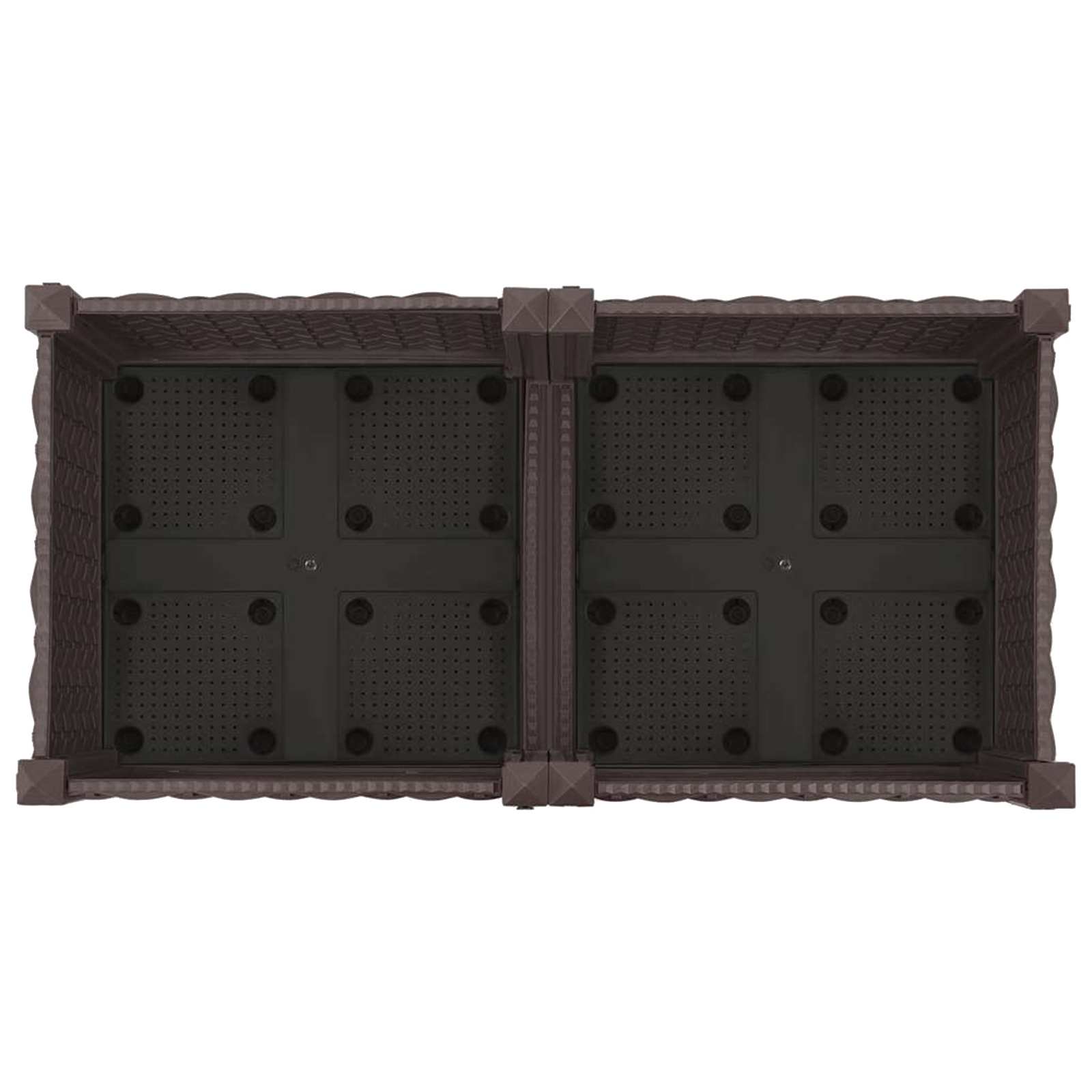 Trädgårdsplanterare Med Hjul Brun 80 X 40 X 29 Cm Pp
