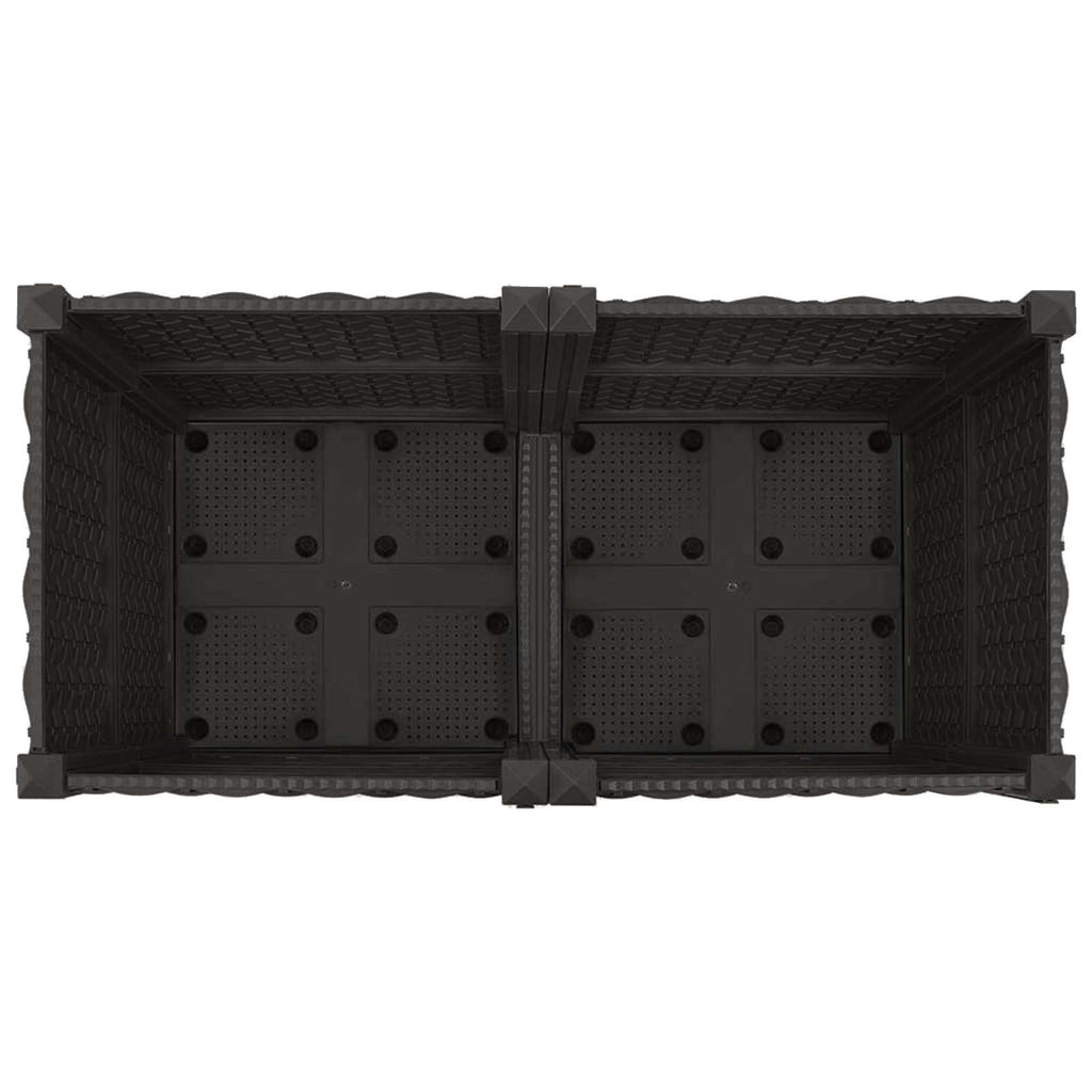 Trädgårdsplanterare Med Hjul Svart 80 X 40 X 44 Cm Pp
