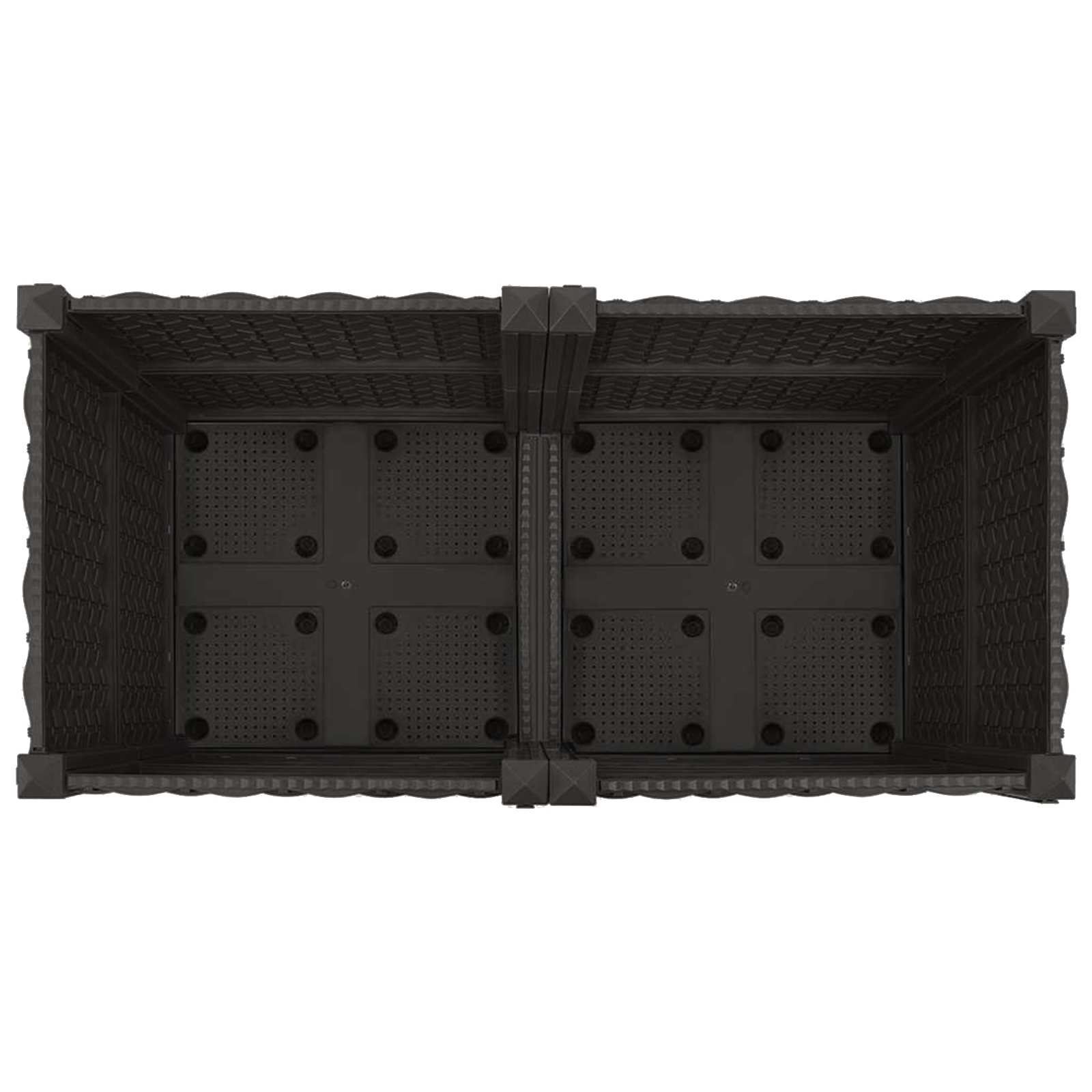 Trädgårdsplanterare Med Hjul Svart 80 X 40 X 44 Cm Pp