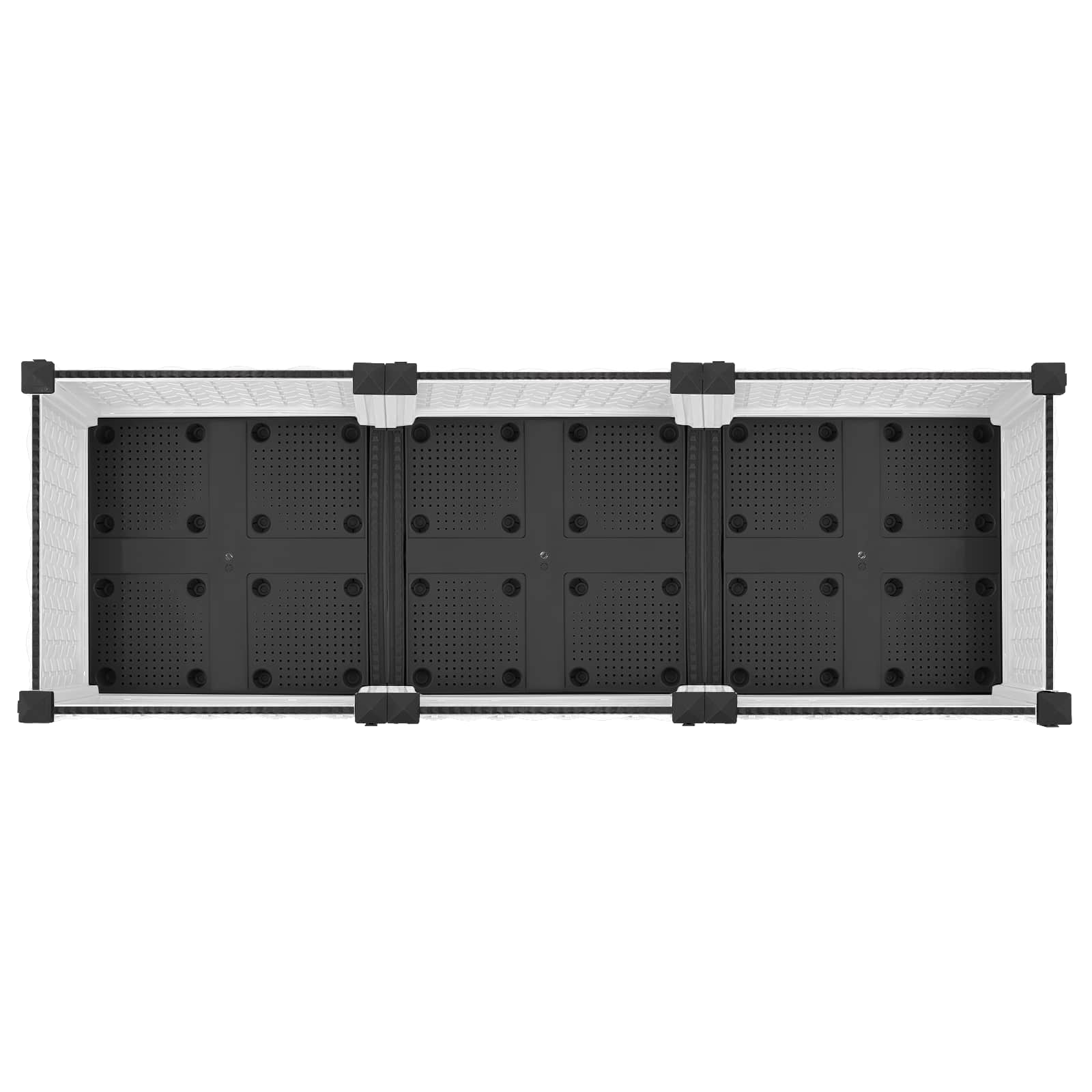 Trädgårdsplanterare Med Hjul Vit 120 X 40 X 33 Cm Pp