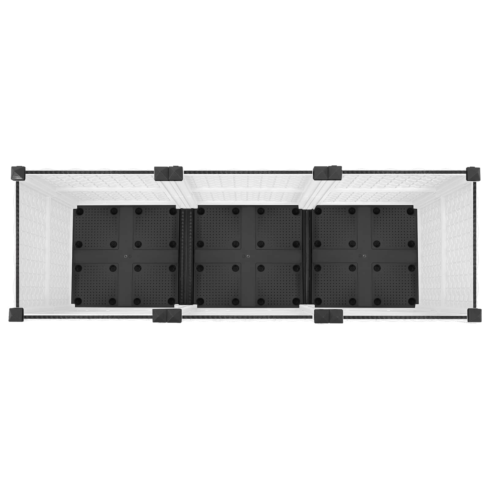 Trädgårdsplanterare Med Hjul Vit 120 X 40 X 48 Cm Pp