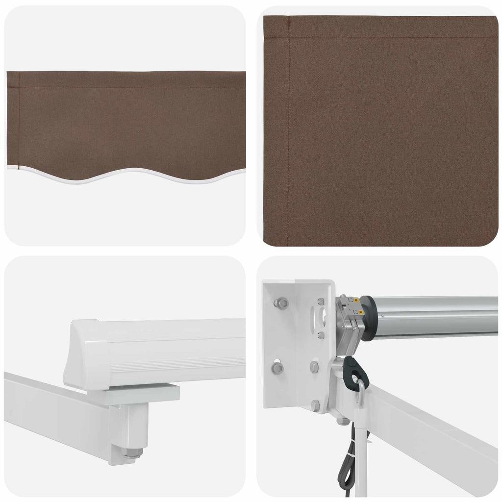 Utdragbar Markis Taupe 4 X 2 M Polyester Och Metall