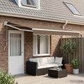 Utdragbar Markis Taupe 4 X 2 M Polyester Och Metall