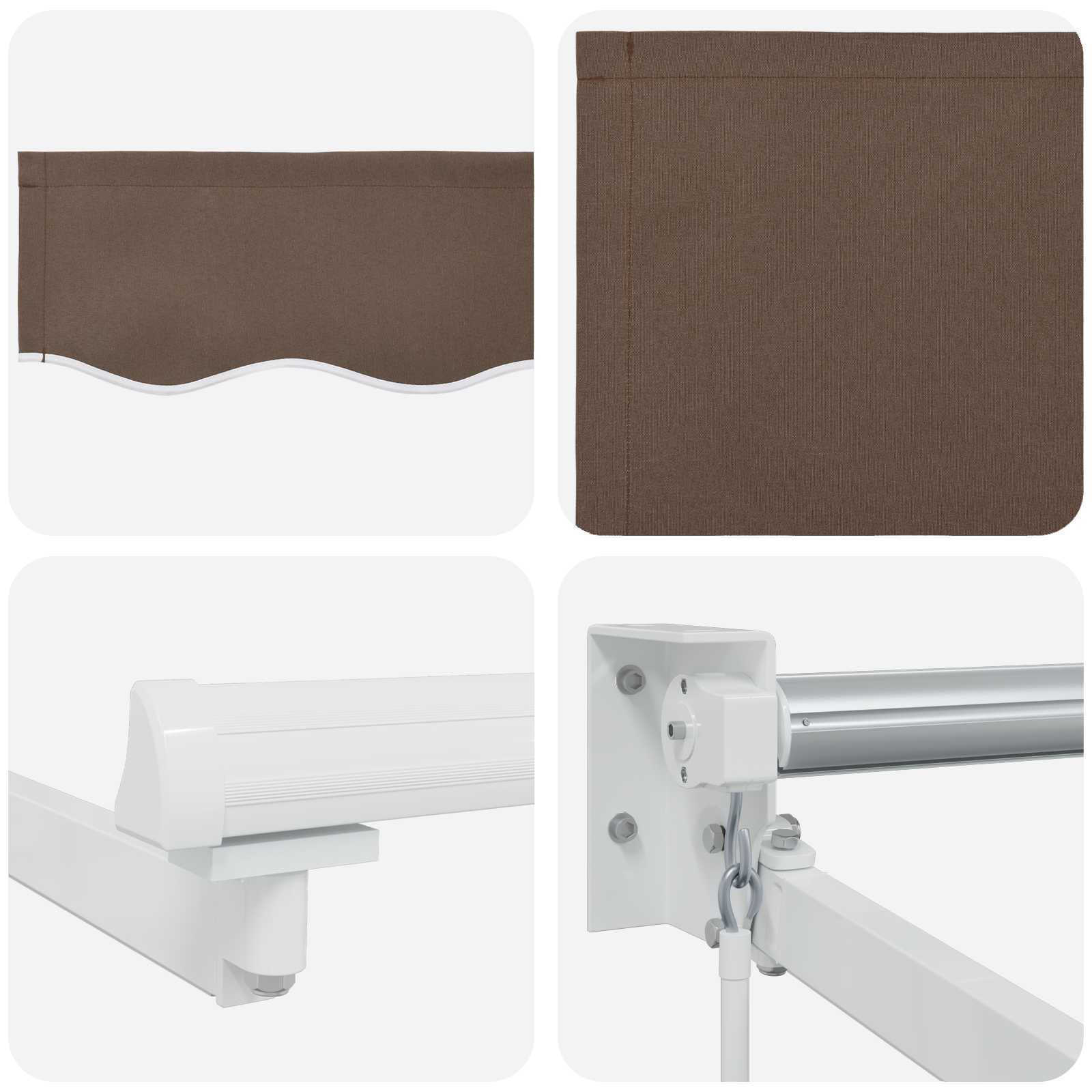 Utdragbar Markis Taupe 3 X 2,5 M 100% Polyester Och Aluminium