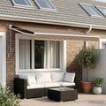 Utdragbar Markis Taupe 3 X 2,5 M 100% Polyester Och Aluminium