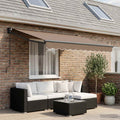 Utdragbar Markis Taupe 3 X 2,5 M 100% Polyester Och Aluminium