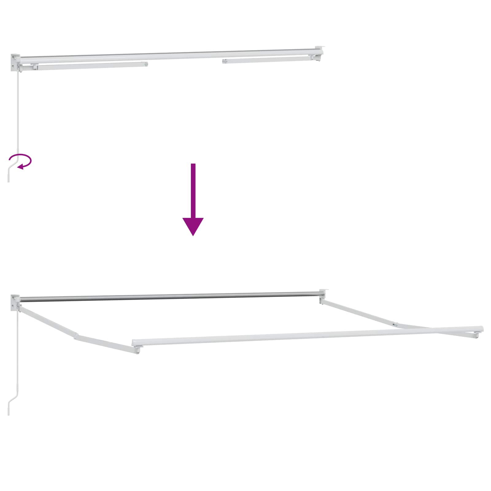 Utdragbar Markis Taupe 3,5 X 2,5 M 100% Polyester Och Aluminium