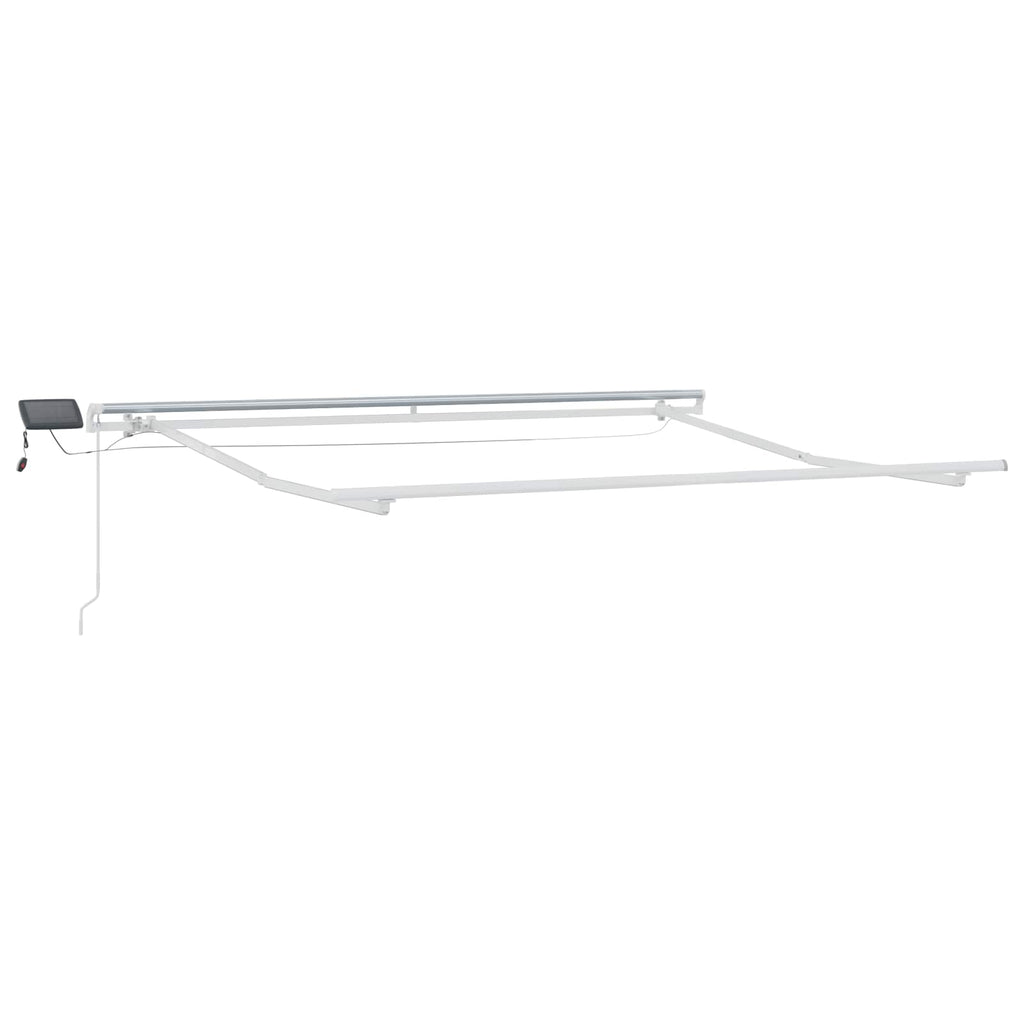Utdragbar Markis Taupe 450 × 350 Cm Duk Och Aluminium