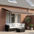 Utdragbar Markis Taupe 450 × 350 Cm Polyester Och Aluminium