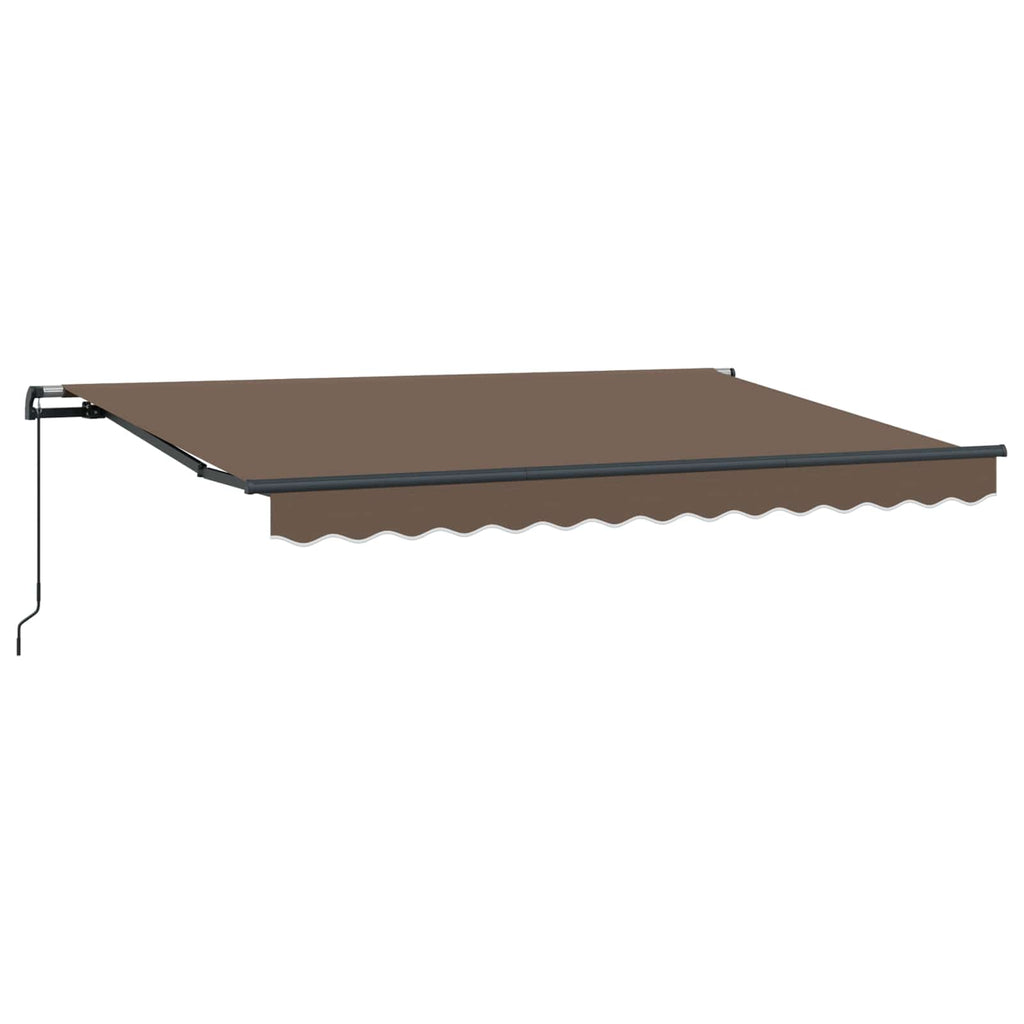 Utdragbar Markis Taupe 450 × 350 Cm Polyester Och Aluminium