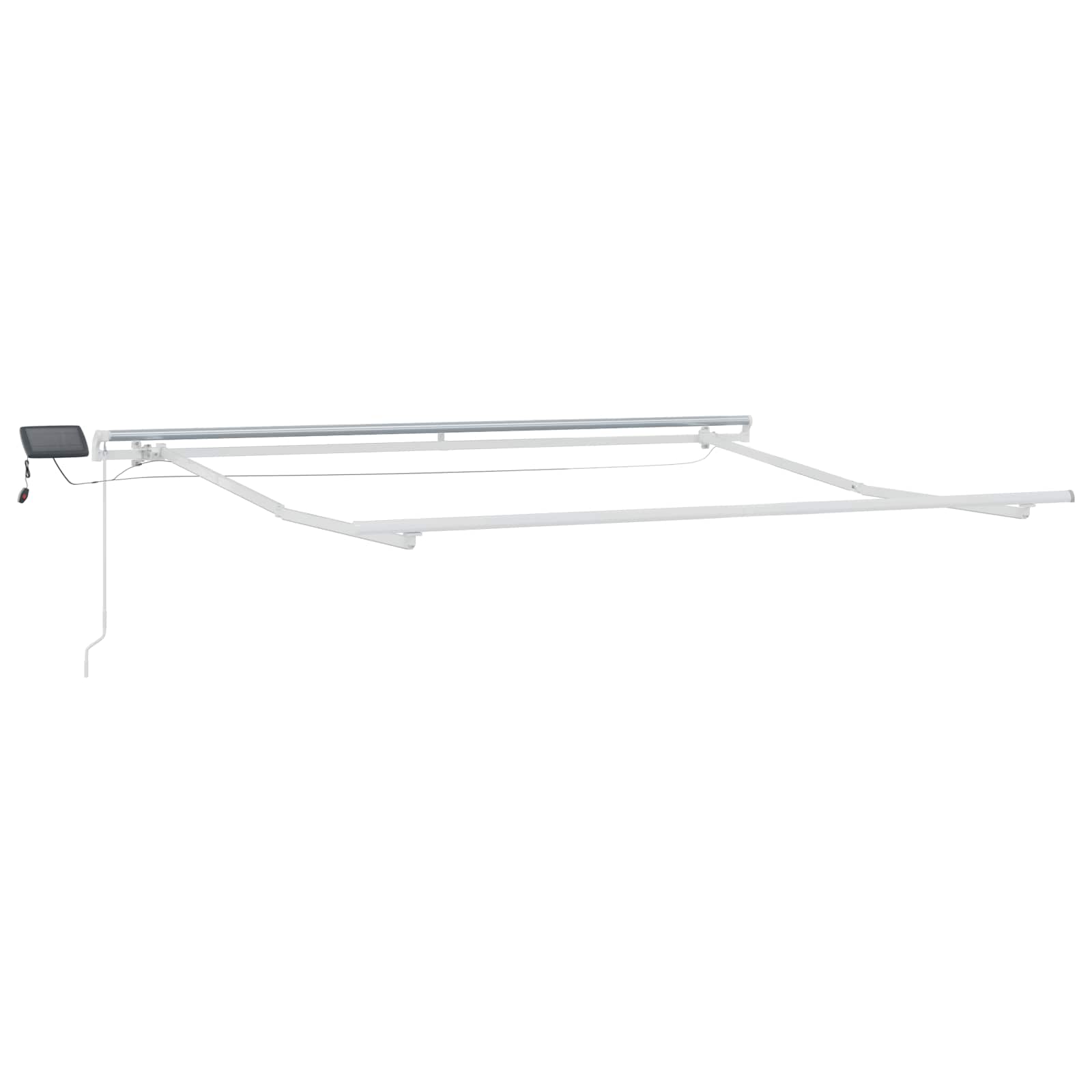 Utdragbar Markis Taupe 600 × 300 Cm Duk Och Aluminium