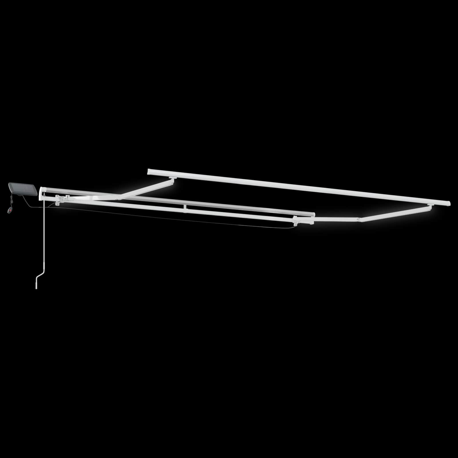 Utdragbar Markis Taupe 600 × 300 Cm Duk Och Aluminium