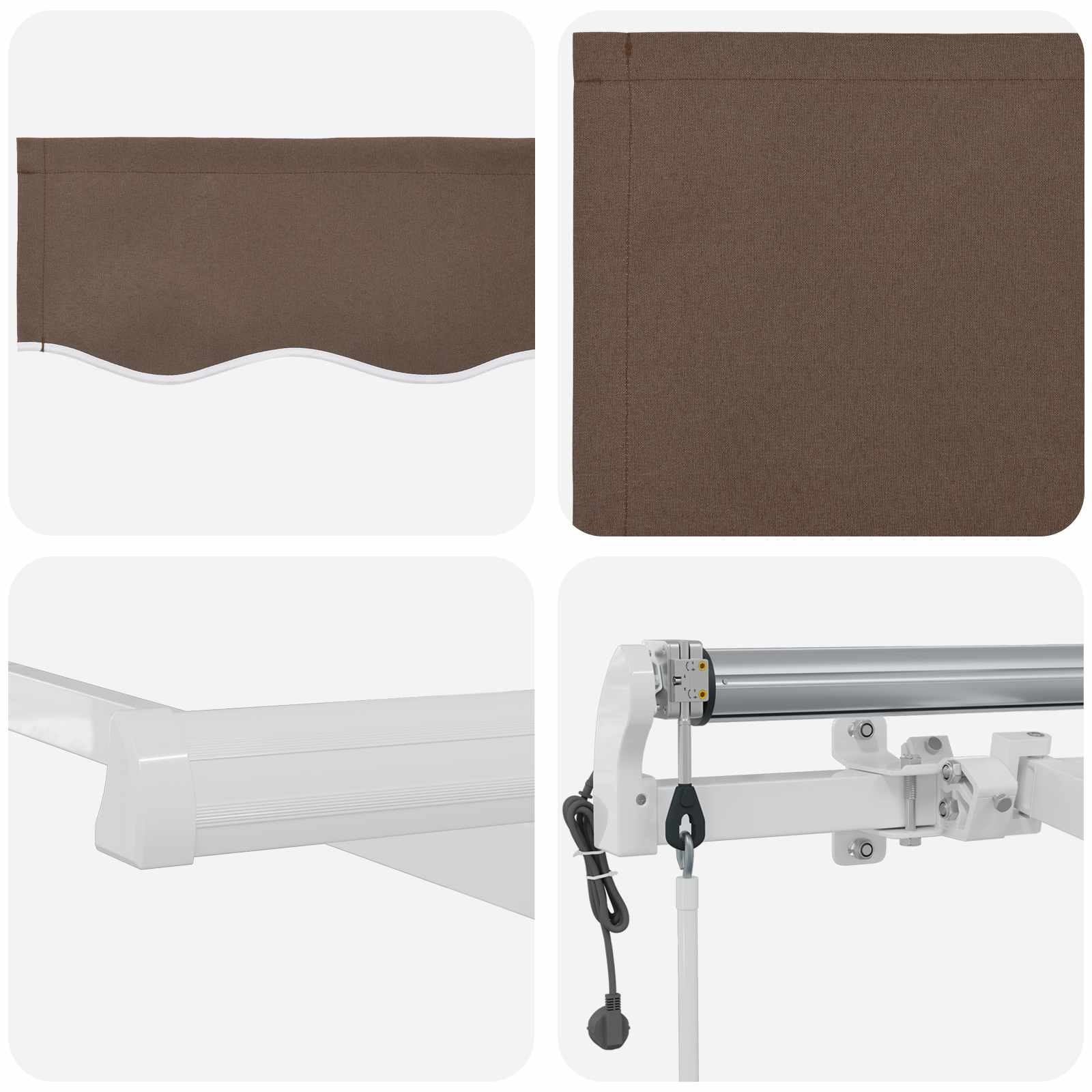 Utdragbar Markis Taupe 600 × 300 Cm Polyester