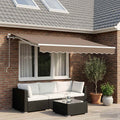 Utdragbar Markis Taupe 600 × 300 Cm Polyester