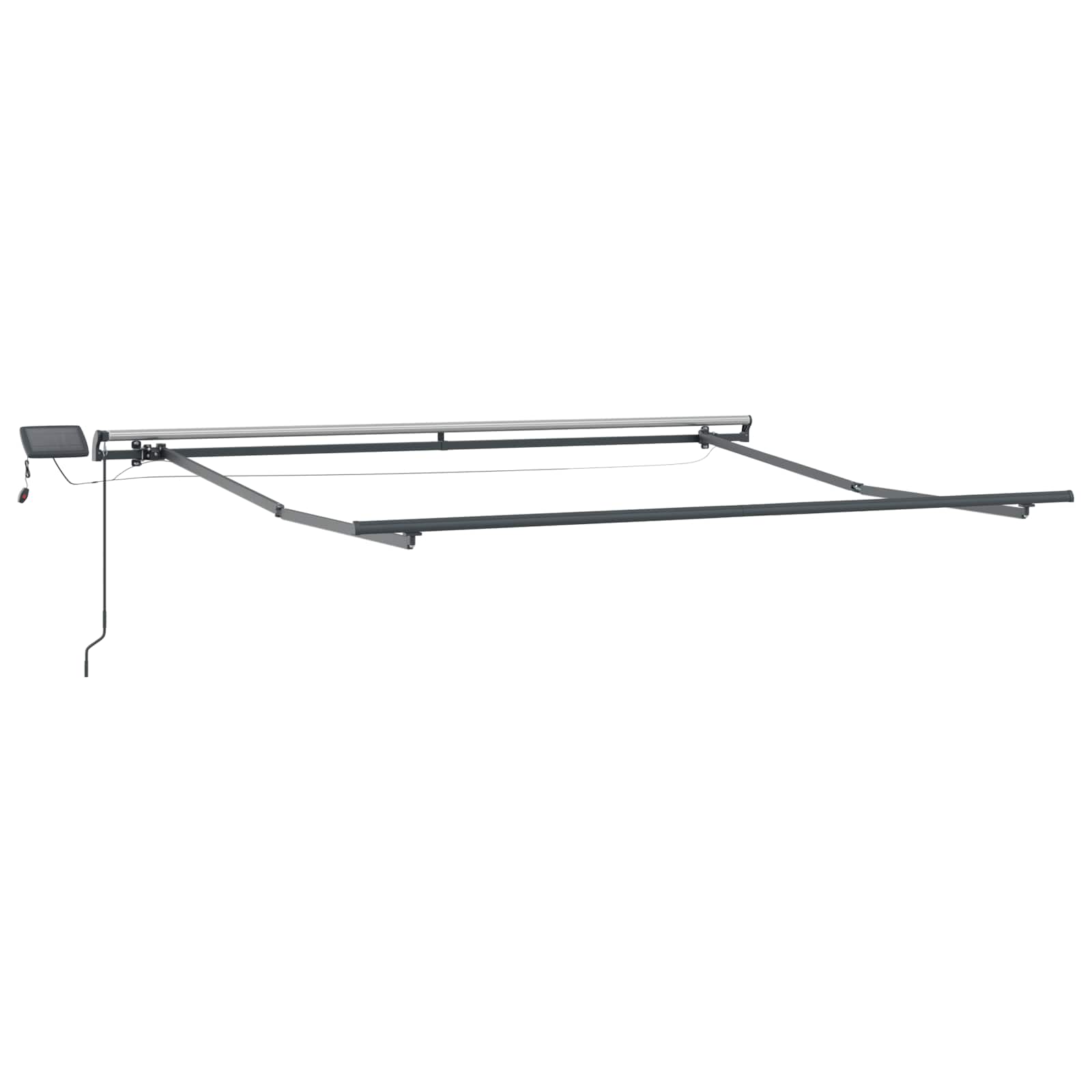 Utdragbar Markis Taupe 600 × 300 Cm Duk Och Aluminium