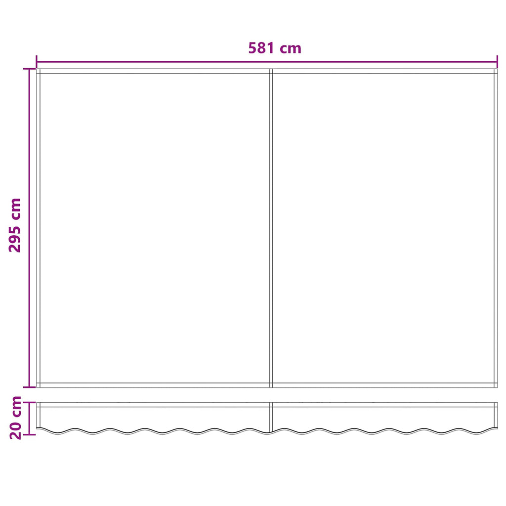 Markisväv Taupe 581 X 295 Cm Polyester