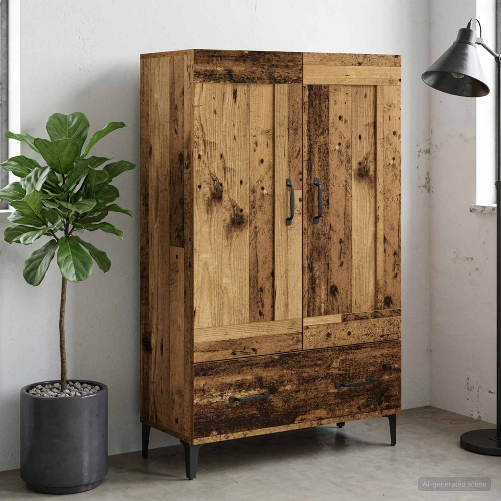 Skåp Gammalt Trä 70 X 31 X 115 Cm Konstruerat Trä