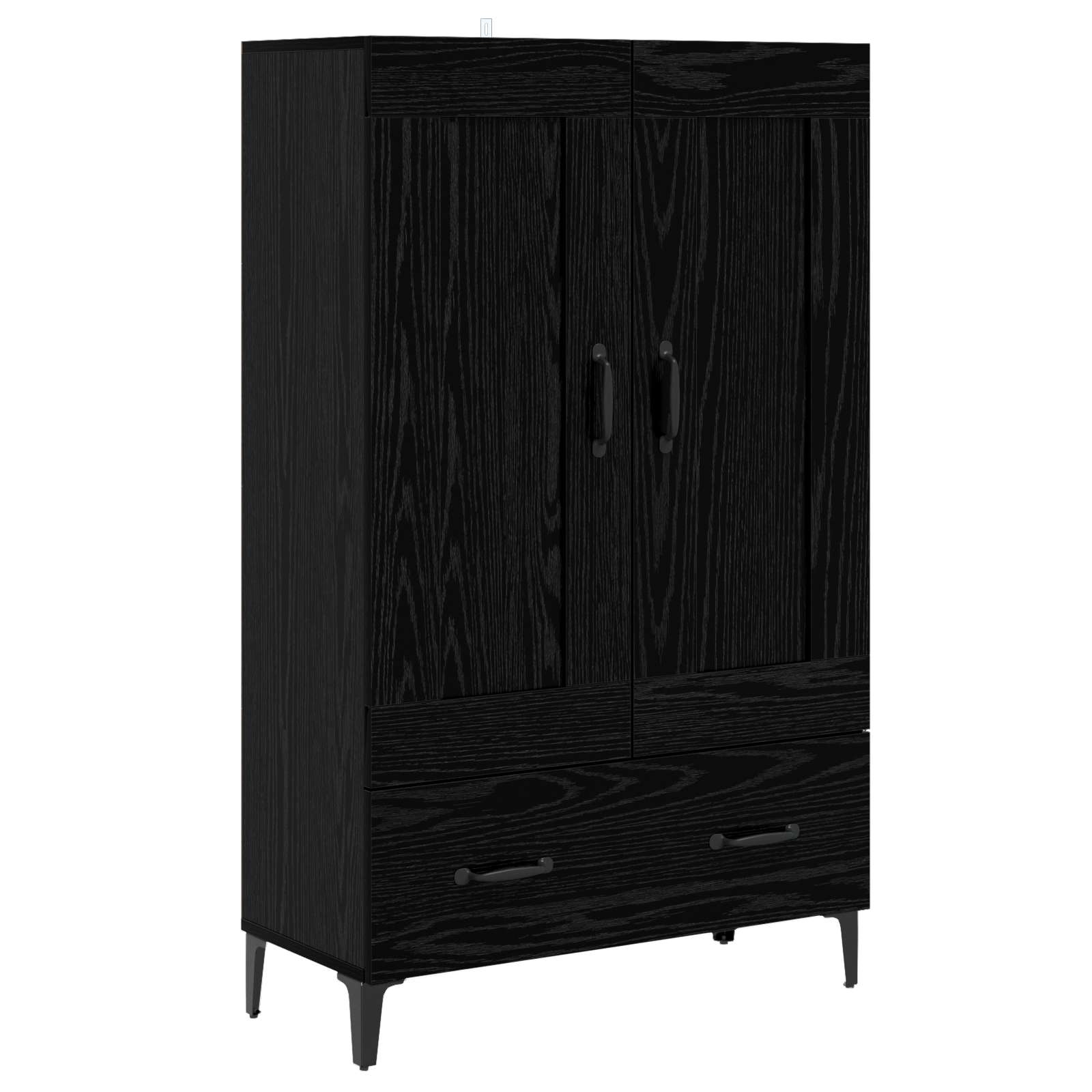 Skåp Svart Ek 70 X 31 X 115 Cm Konstruerat Trä