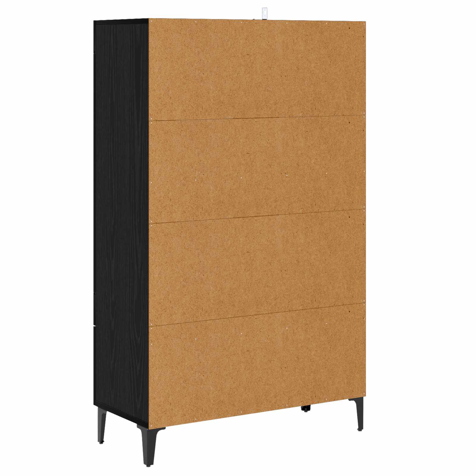 Skåp Svart Ek 70 X 31 X 115 Cm Konstruerat Trä