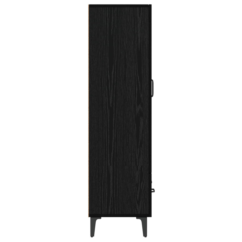 Skåp Svart Ek 70 X 31 X 115 Cm Konstruerat Trä