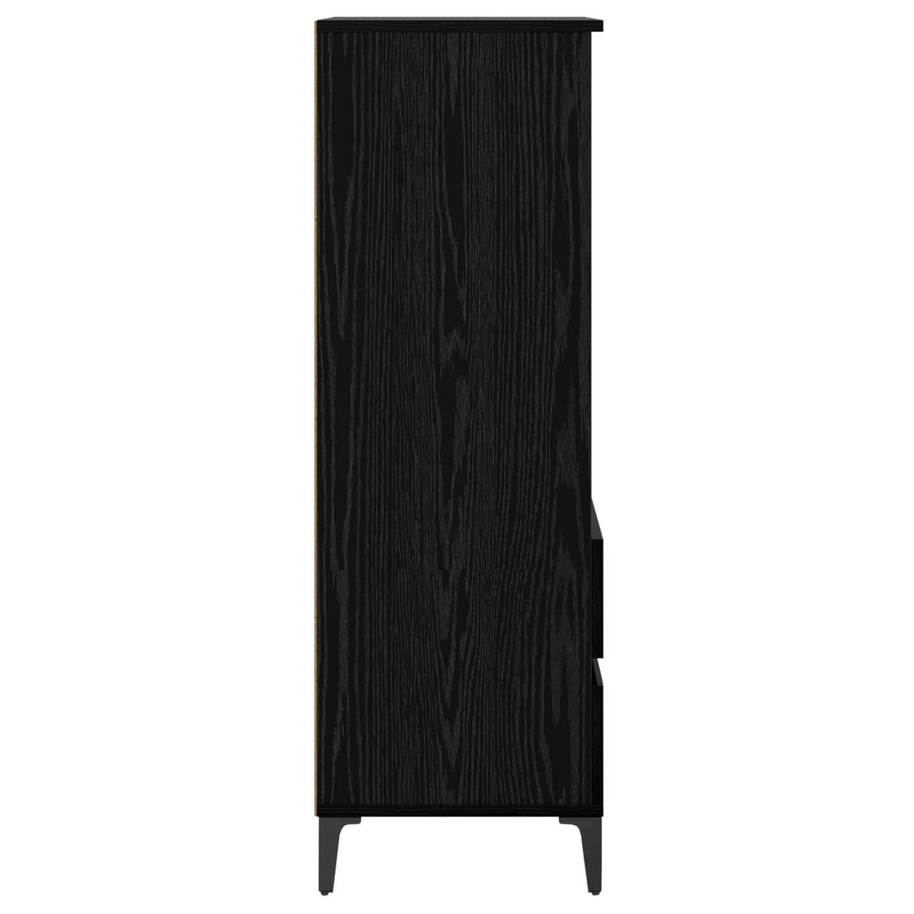 Skåp Svart Ek 40 X 36 X 110 Cm Konstruerat Trä