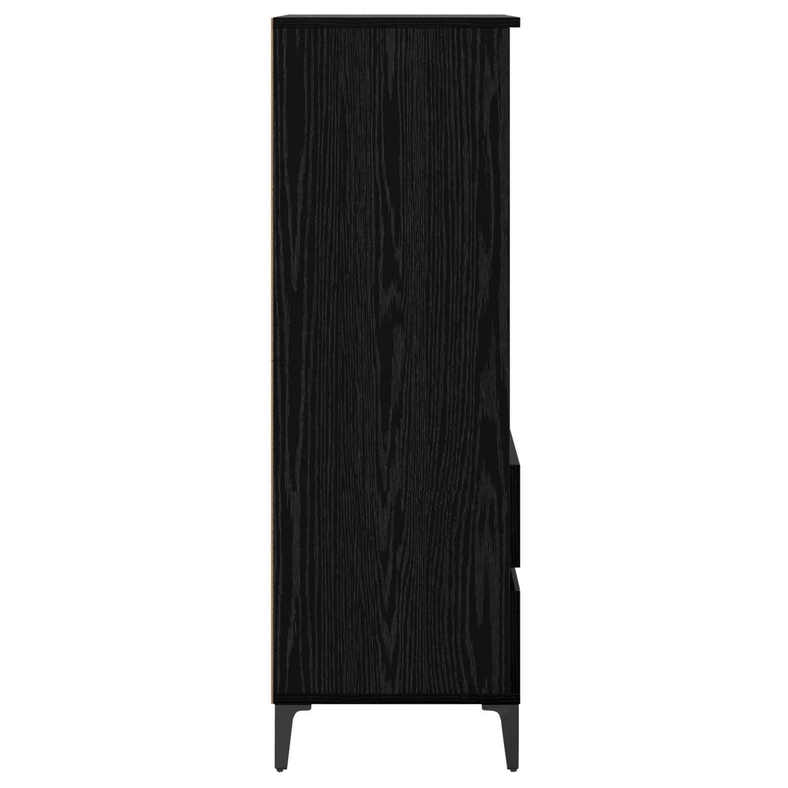 Skåp Svart Ek 40 X 36 X 110 Cm Konstruerat Trä