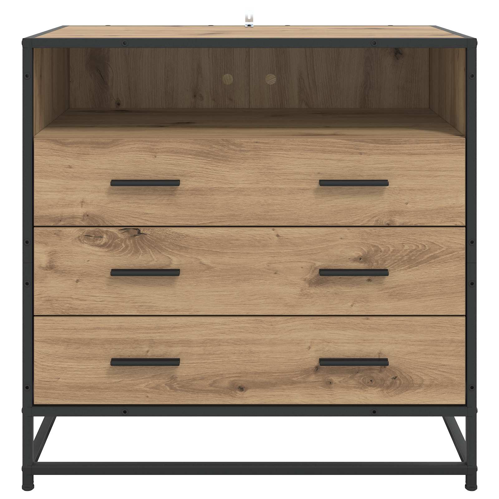 Lådans Skåp 3-Låda Artisan-Ek 70 X 41 X 70 Cm Konstruerat Trä