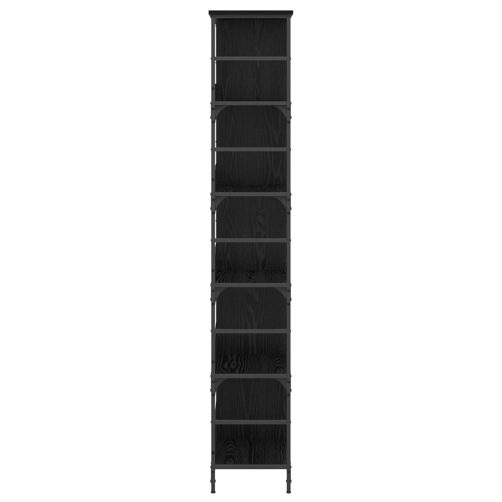 Hyllsystem 4 Nivåer 78,5 X 33 X 188,5 Cm Metall Pb Svart Ek