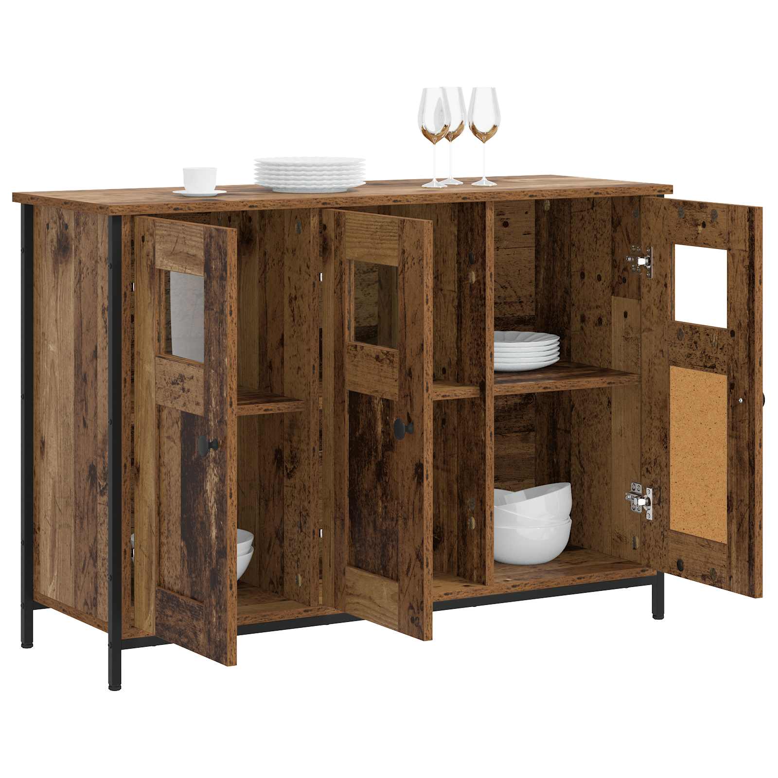 Sideboard Gammalt Trä 100 X 35 X 70 Cm Konstruerat Trä
