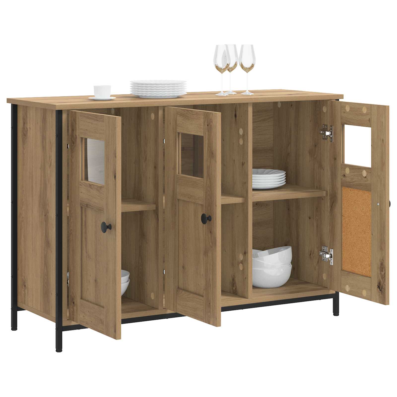 Sideboard Artisan-Ek 100 X 35 X 70 Cm Konstruerat Trä