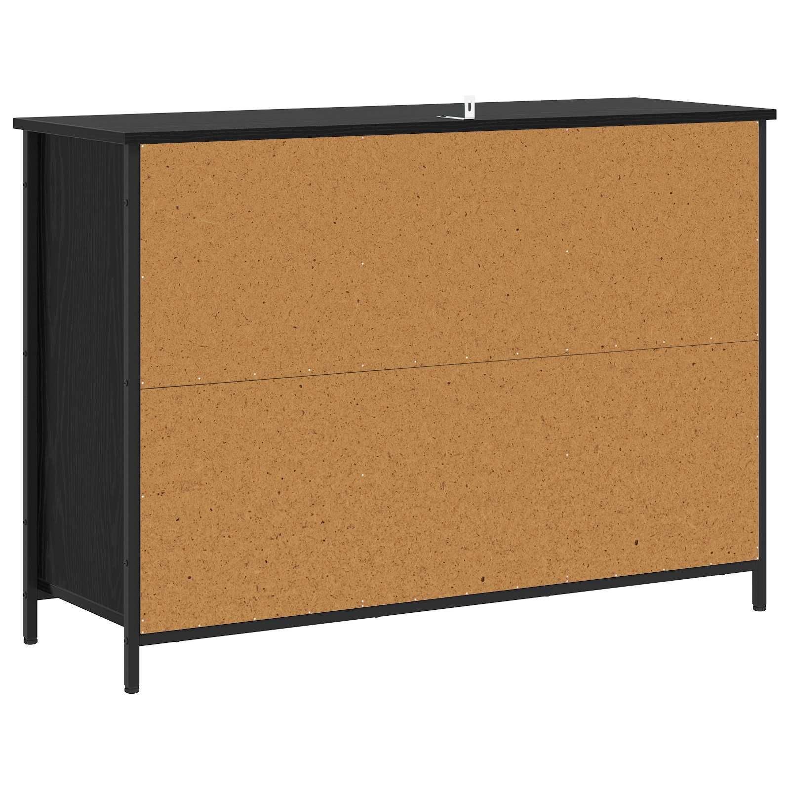 Sideboard Svart Ek 100 X 35 X 70 Cm Konstruerat Trä