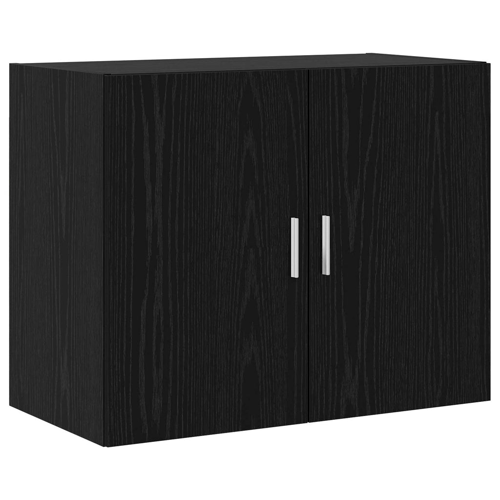Väggskåp Svart Ek 80 X 42,5 X 64 Cm Konstruerat Trä
