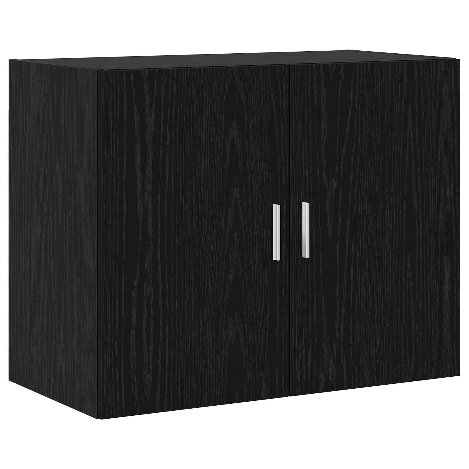 Väggskåp Svart Ek 80 X 42,5 X 64 Cm Konstruerat Trä