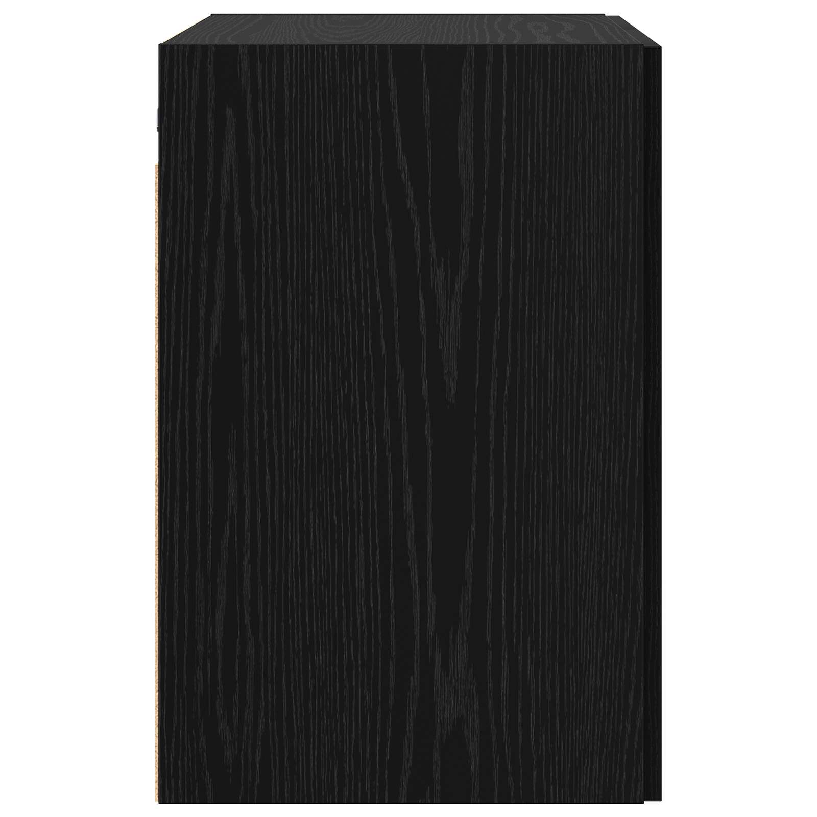 Väggskåp Svart Ek 80 X 42,5 X 64 Cm Konstruerat Trä