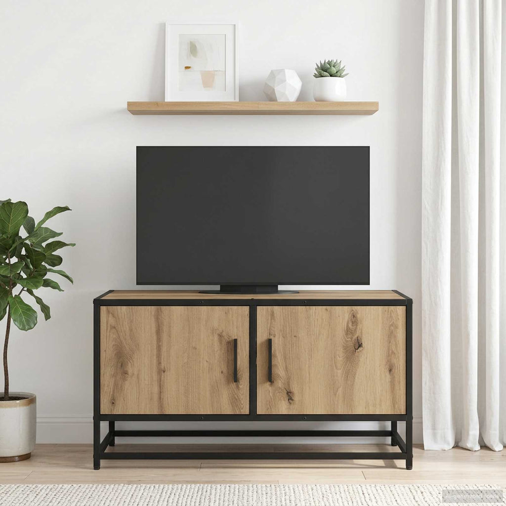 Tv-Skåp 80 X 34,5 X 40 Cm Artisan-Ek Konstruerat Trä