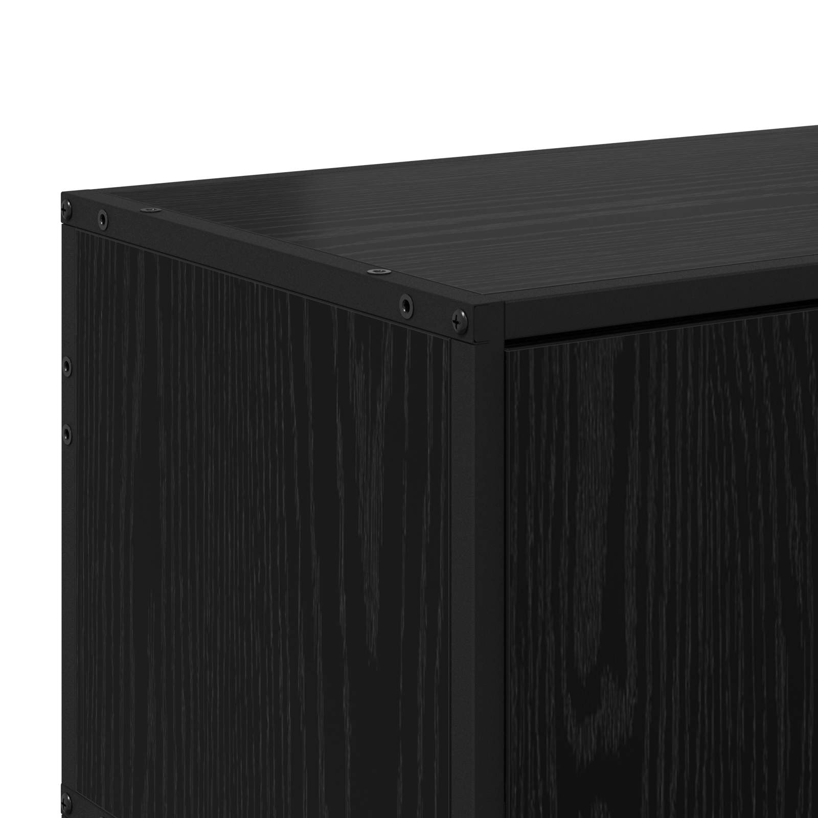 Tv-Skåp 80 X 34,5 X 40 Cm Svart Ek Konstruerat Trä