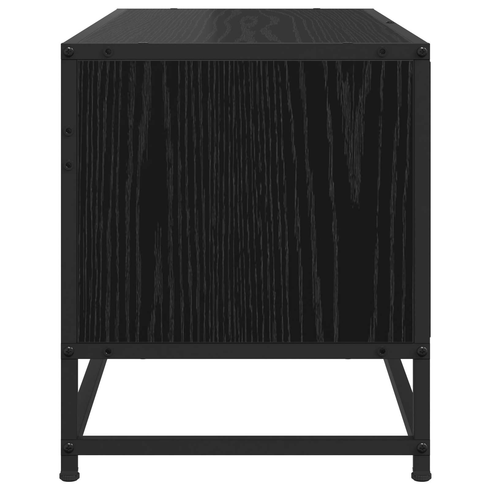 Tv-Skåp 80 X 34,5 X 40 Cm Svart Ek Konstruerat Trä