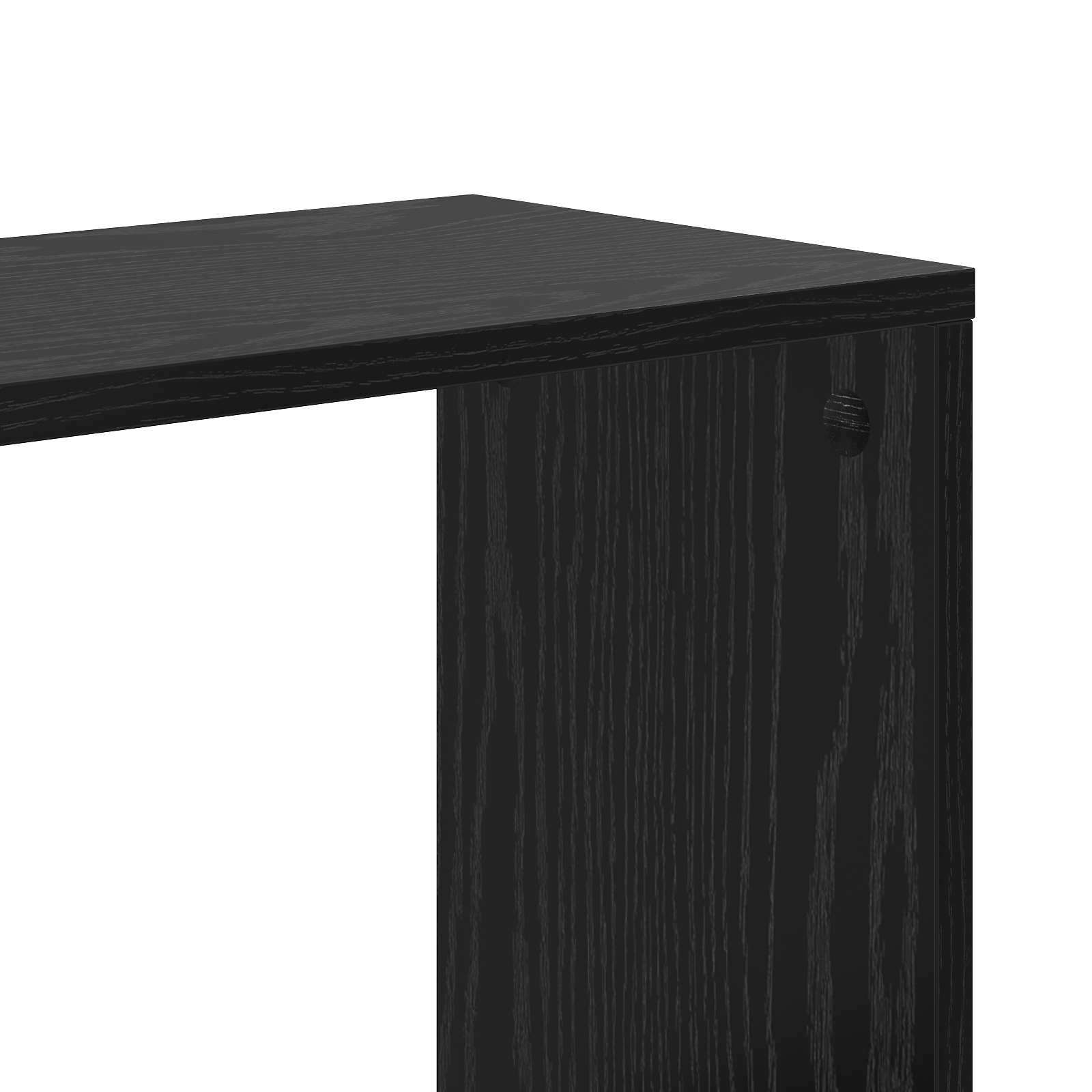 Bokhylla Svart Ek 80,5 X 23,5 X 162,5 Cm Pb